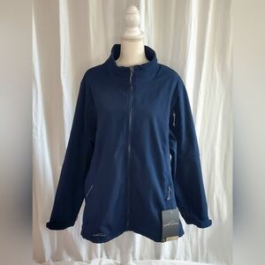 NWT Eddie Bauer Ladies' Trail Soft Shell Jacket Navy Blue Tag 4X (Fits Like 2X)